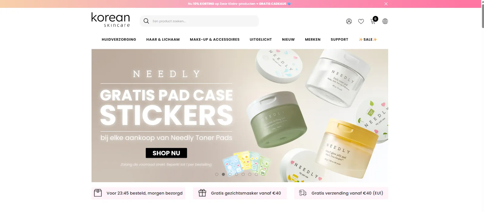 Korean Skincare homepage